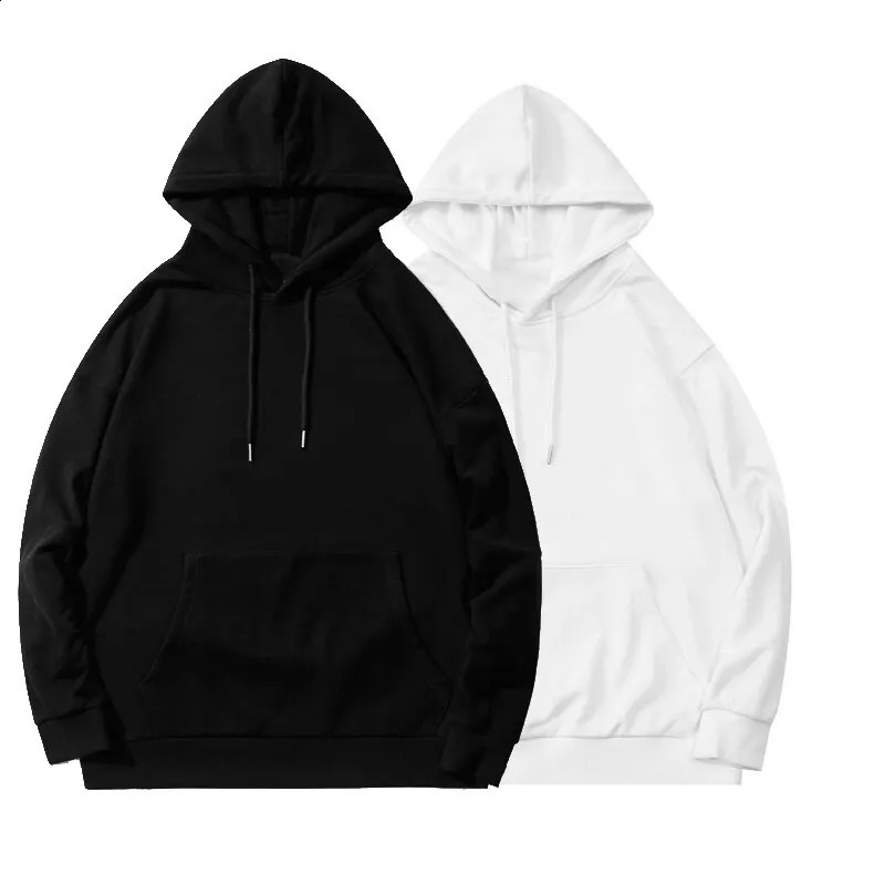 Mens All-In-One Hooded Solid Color Classic Sports Handsome Casual Crewneck Pullover Fashion Long-Sleeved Hoodie 240730