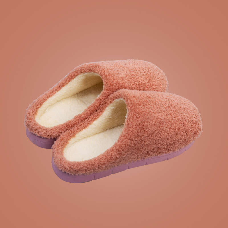 Plush Cotton Designer Sandals: Anti-Slip Furry Slippers for Women's Indoor Comfort a0ce