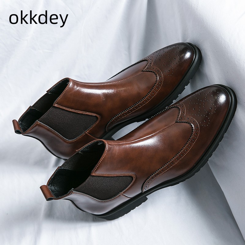 Dress Genuine Mens Leather Elegant Men's Social Shoes Pointed Toe Fashion Outdoor Male Loafers New In Spring Summer