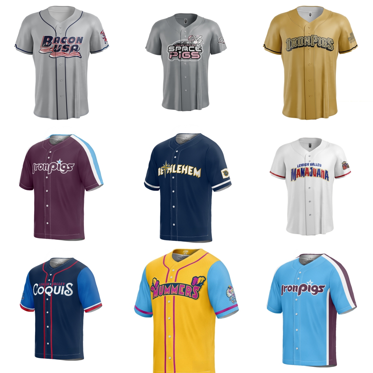 Lehigh Valley IronPigs Jersey Custom Jersey Any Name Number