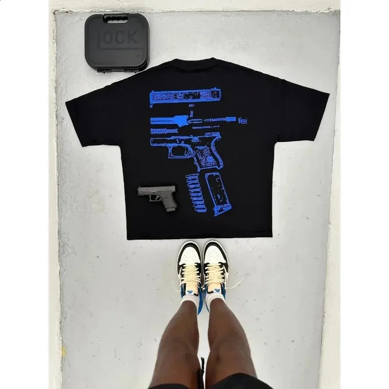 Harajuku Mens Hip Hop T-Shirt Cotton Ultra Fine Graphic Tee Gothic Short Sleeve Top Round Neck