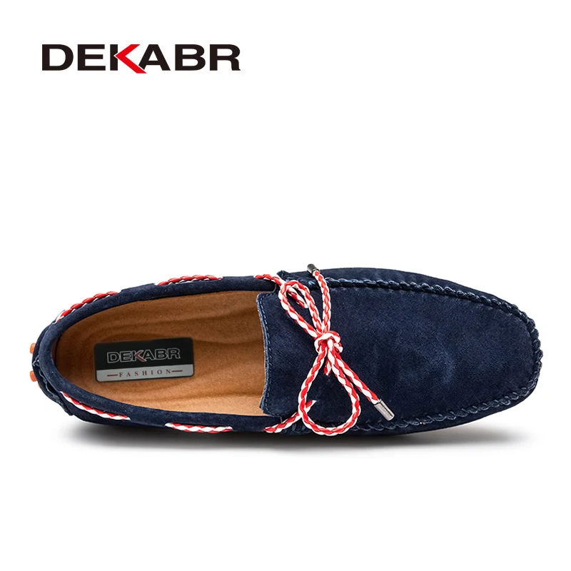 DEKABR Size 38~47 Genuine Leather Loafers Hot Sale Driving Fashion Casual Shoes Original Design Summer Flats Moccasins Men c353
