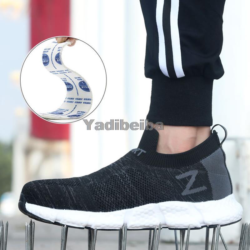 Toe Steel for Men Women Lightweight Sneakers Industrial Shoes Anti-puncture Sock Safety Work Boots Couple bb07
