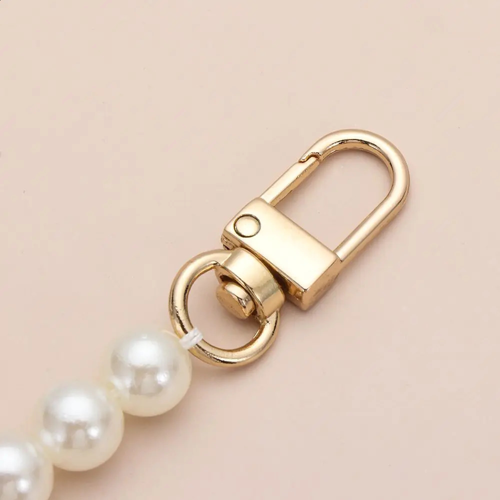 8/10mm Pearl Strap for Bags Handbag Handles DIY purse Replacement Long Beaded Chain for Shoulder Bag Straps Pearl Belt 240730