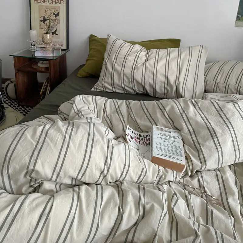 INS Princess Pink Lattice Duvet Cover Set with Sheet Pillowcases No Filling Warm Bed Linen Twin Full Queen Size Home Bedding Set Y240730