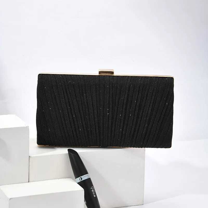 Simple Tote Pleated shiny luxury Dinner Bag Deluxe Evening Bag Womens clutch bagXJ240730