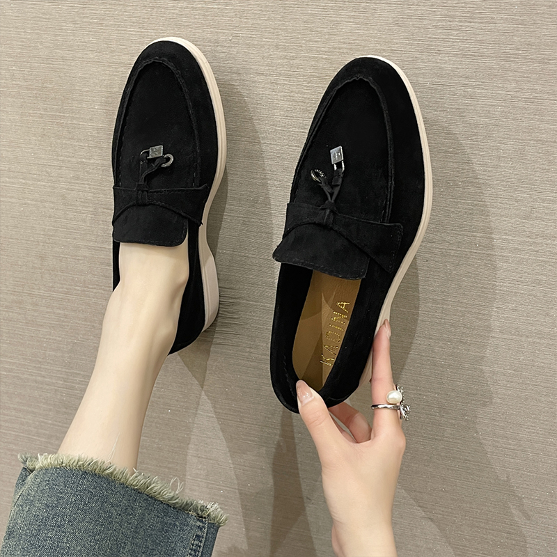Women Sport Flats 2023 New Trend Spring Autumn Platform Suede Loafers Shoes Casual Ladies Walking Non Slip Chaussure Femme 65d3
