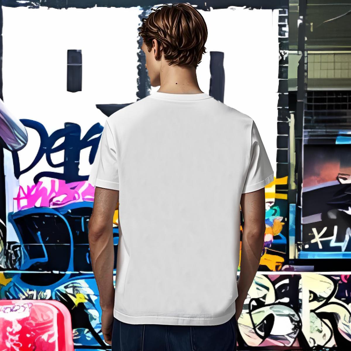 Cool car Men T Shirts Casual Daily Wear Men Clothes T-Shirt 230g Pure Cotton Brand Crew Neck Floral Print Tshirts