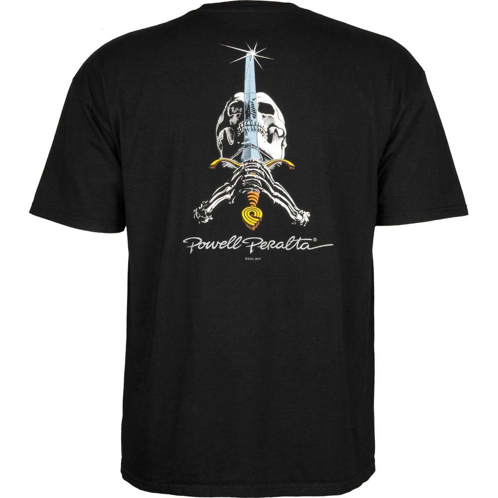 Mens T shirt Skull and Sword T-Shirts Casual tops Fashion Graphic Tee Summer clothes tshirt Gothic shirts Free shipping