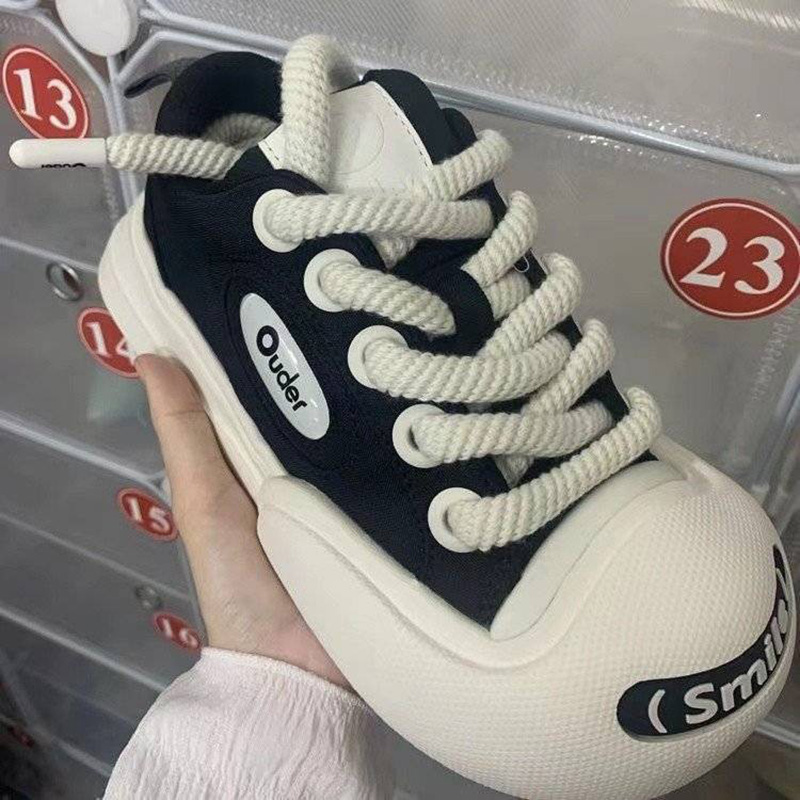 Clunky Sneaker for Womens Female Designer Platform Vulcanized Shoes Woman Girls Fashion Big Head Casual Ladies Lace Up Shoes