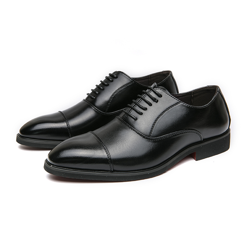 Men's Black Oxford Shoes Business Office Fashion Breathable Lace-up Shoes for Men Formal Party Shoes Chaussure Homme