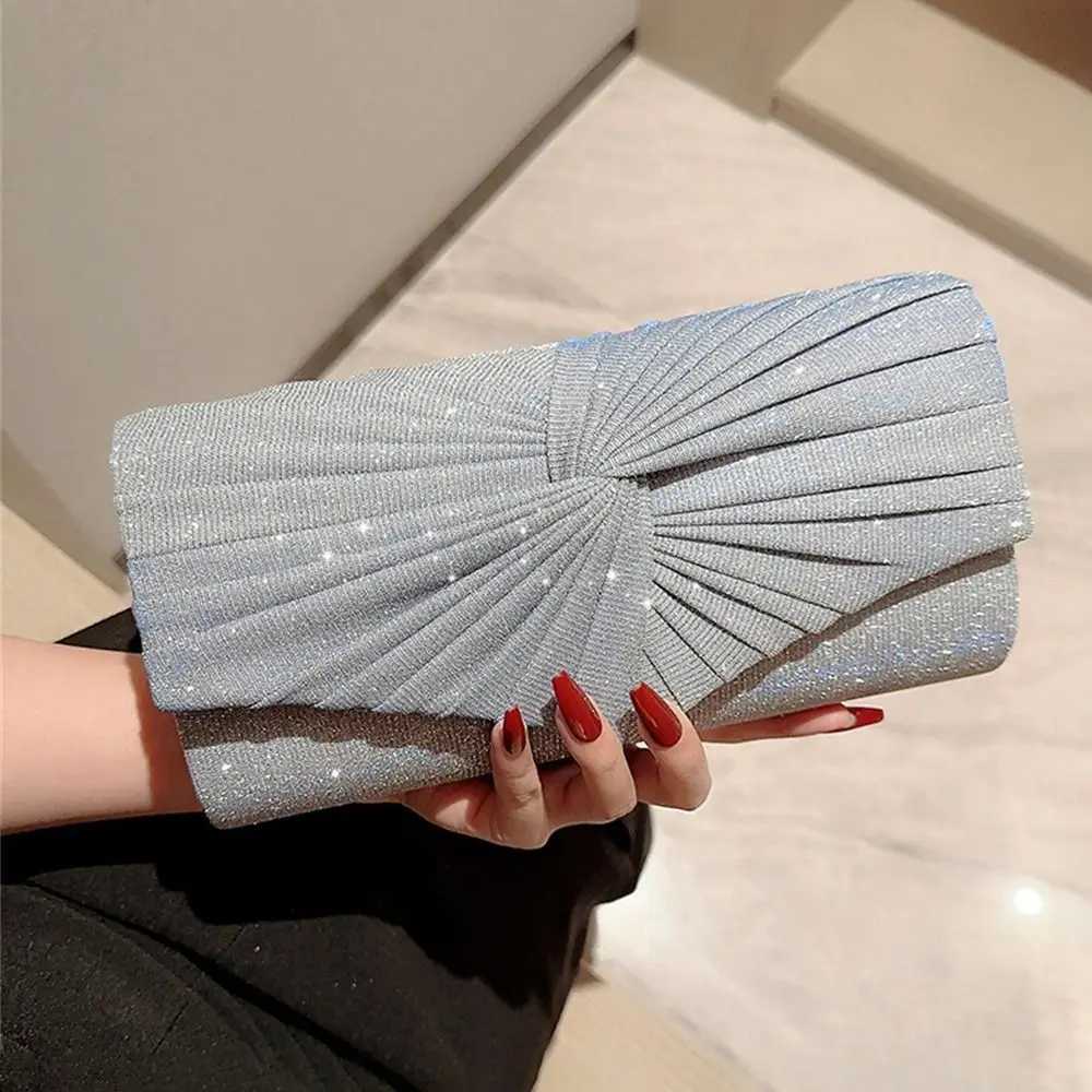 Glitter Silvery Women Sequins Clutch Evening Bags Luxury Party Dinner Chain Shoulder Bags Female Wedding Banquet Purse HandbagsXJ240730
