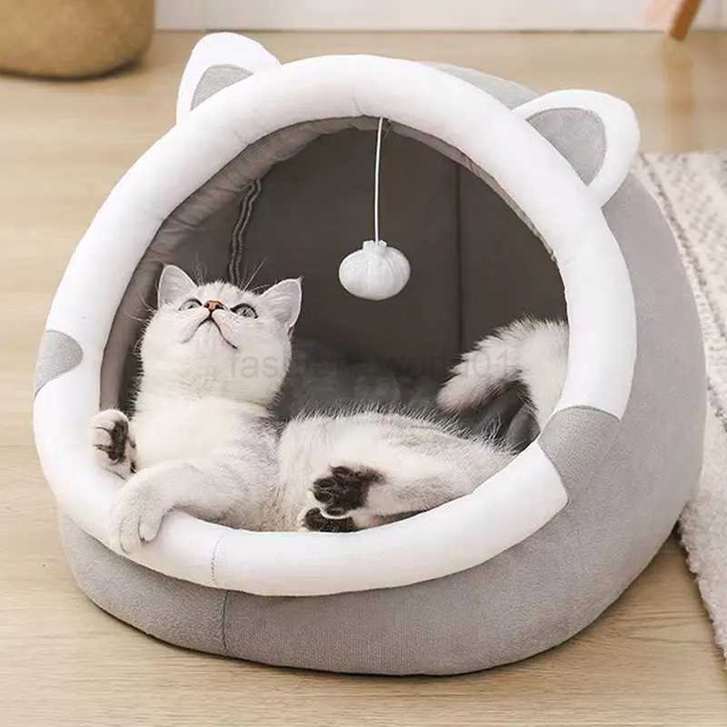 Cute cat bed suitable for indoor small and large cat and dog tents soft pet kitten houses comfortable puppy matsX240730