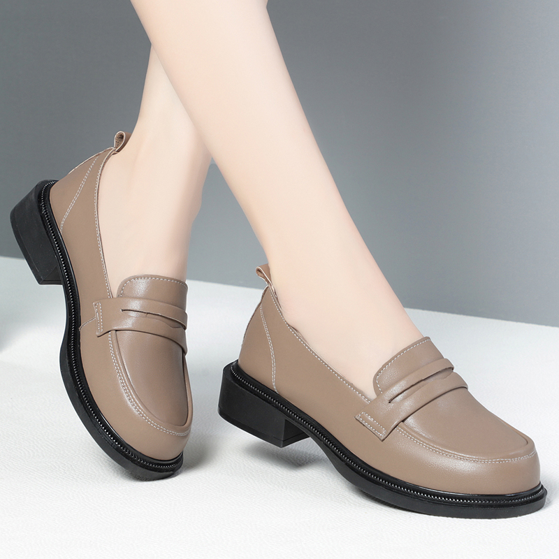 AIYUQI Loafer Shoes Woman 2024 New Genuine Leather Spring Shoes Woman Slip-on One Foot Big Size Non-slip Shoes Ladies