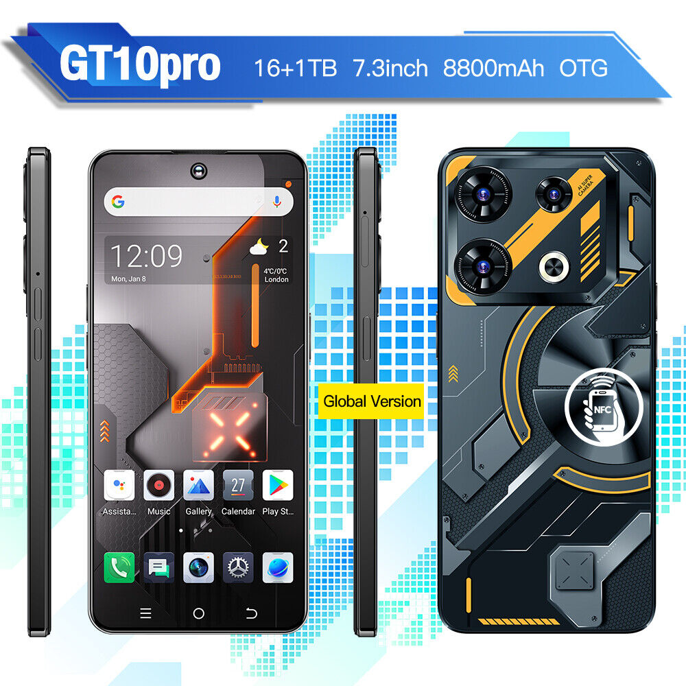 New 7.3" Unlocked Android 5G Smartphone Dual SIM Mobile Cell Phone with NFC OTG