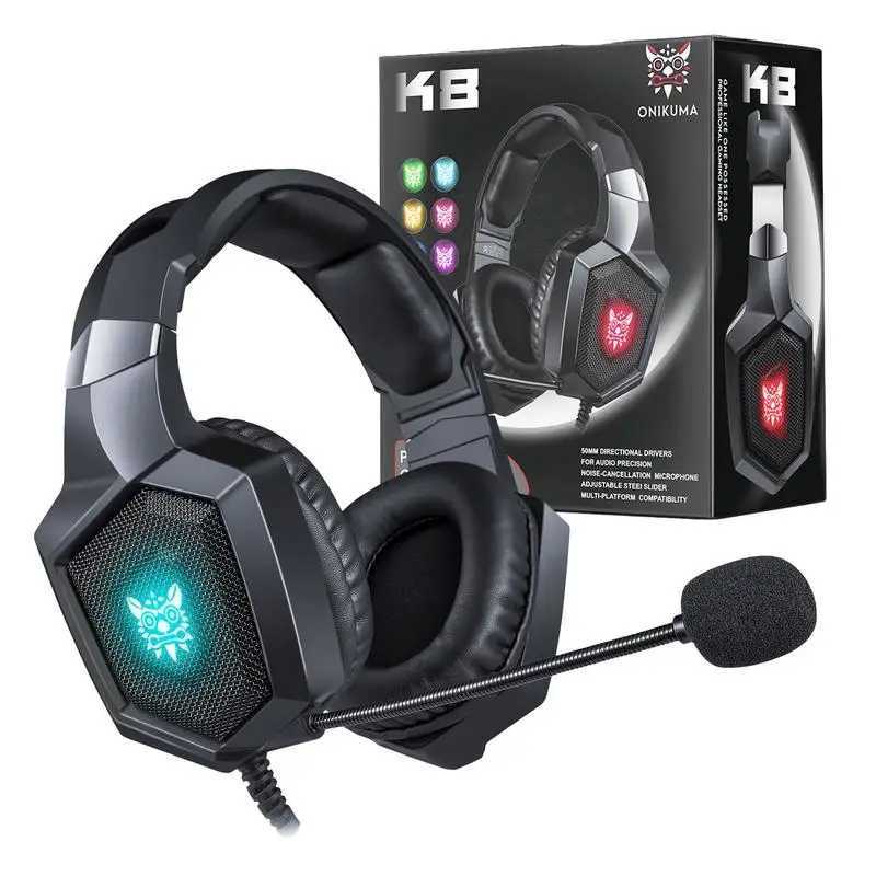 ONIKUMA K8 Gaming Headset RGB Noise Canceling Wired Headphones Gamer Headset For PC Game /XBox One/Laptop Computer AccessoriesM240729