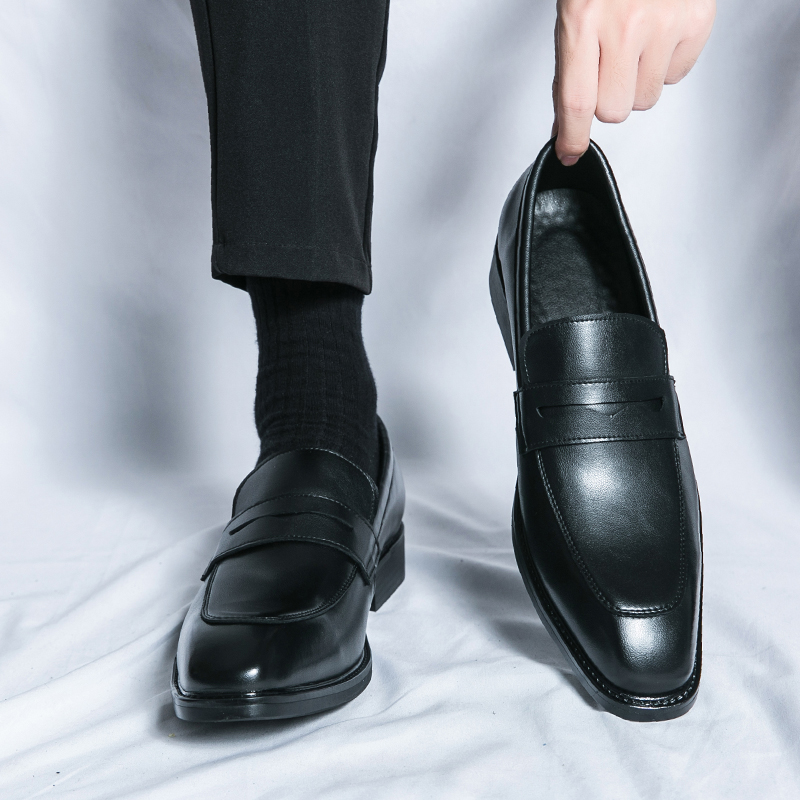 Men's Classic Business Shoes Microfiber Leather Pointed Toe Retro Mens Dress Office Flats Men Fashion Wedding Party Oxfords Shoe