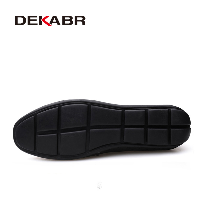 DEKABR Size 35-49 Men Loafers Soft Moccasins Summer High Quality Mens Shoes Casual Genuine Leather Driving Flats 3f1e