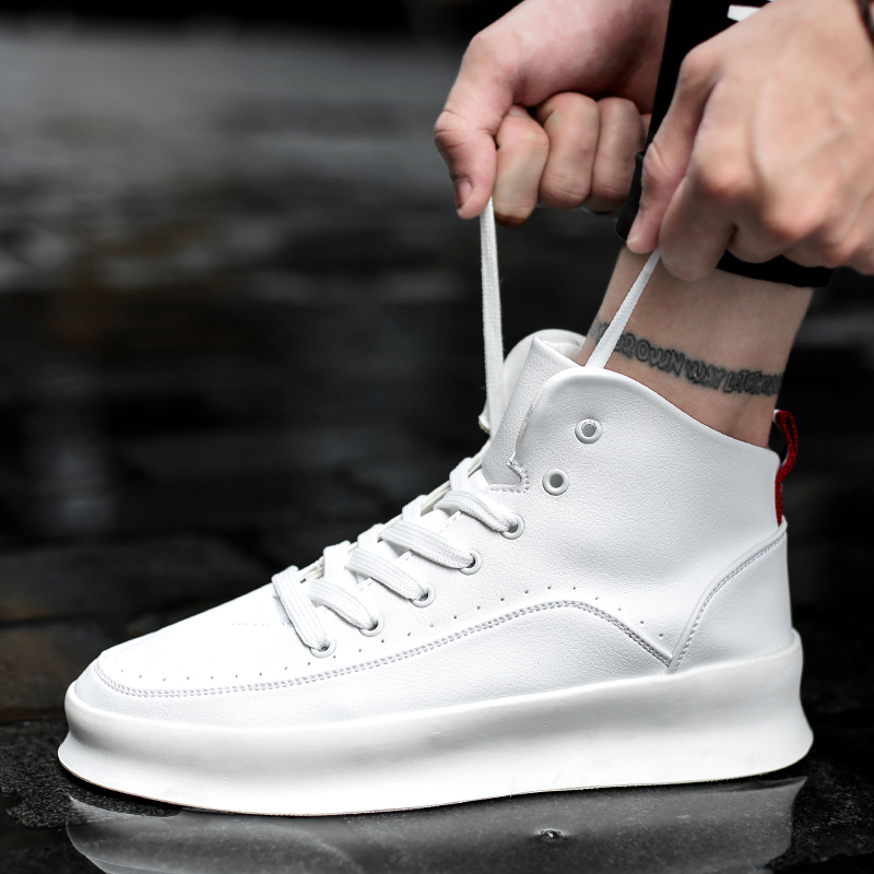 Brand Mens High-top Sneakers Trend Non-slip Basketball Shoes Casual Sport Tennis Shoes Outdoor Teenager Confortable Gym Shoes