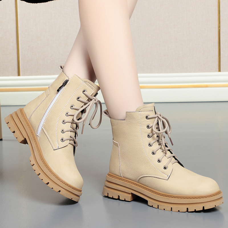 Large AIYUQI Size 41 42 43 Non-slip Fashion Genuine Leather Winter Boots New Round Toe Casual Women Ankle Boot 915b