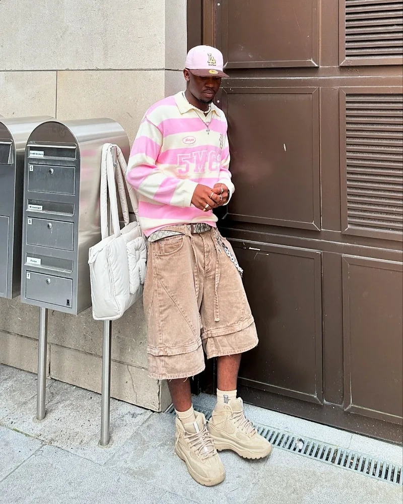 Aesthetic kawaii letter embroidery striped POLO collar pullover sweaters women sweet and cute fashion versatile baggy sweatshirt 240730