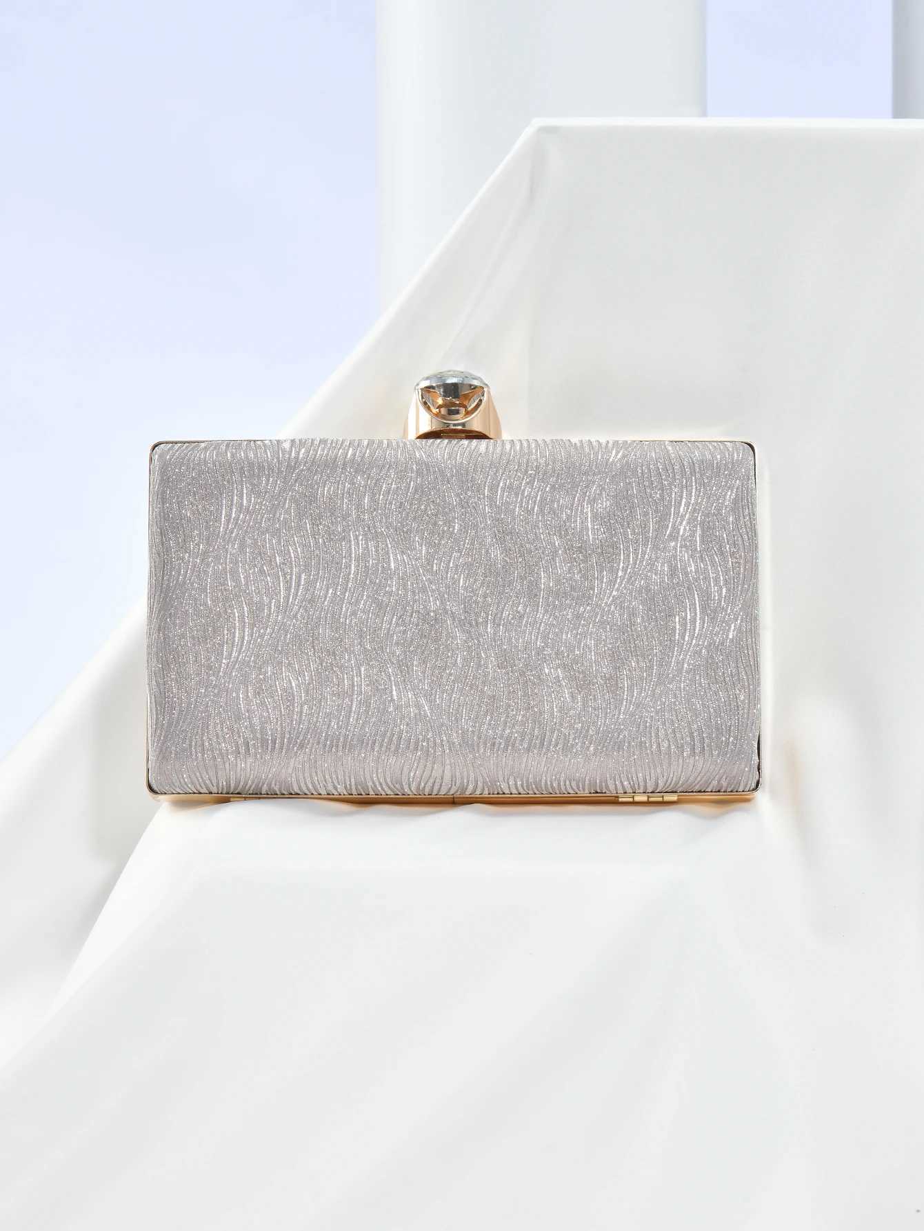 Luxury new shiny silky Womens Clutch bag High Fashion socialite Party Bag Evening gift bagXJ240730