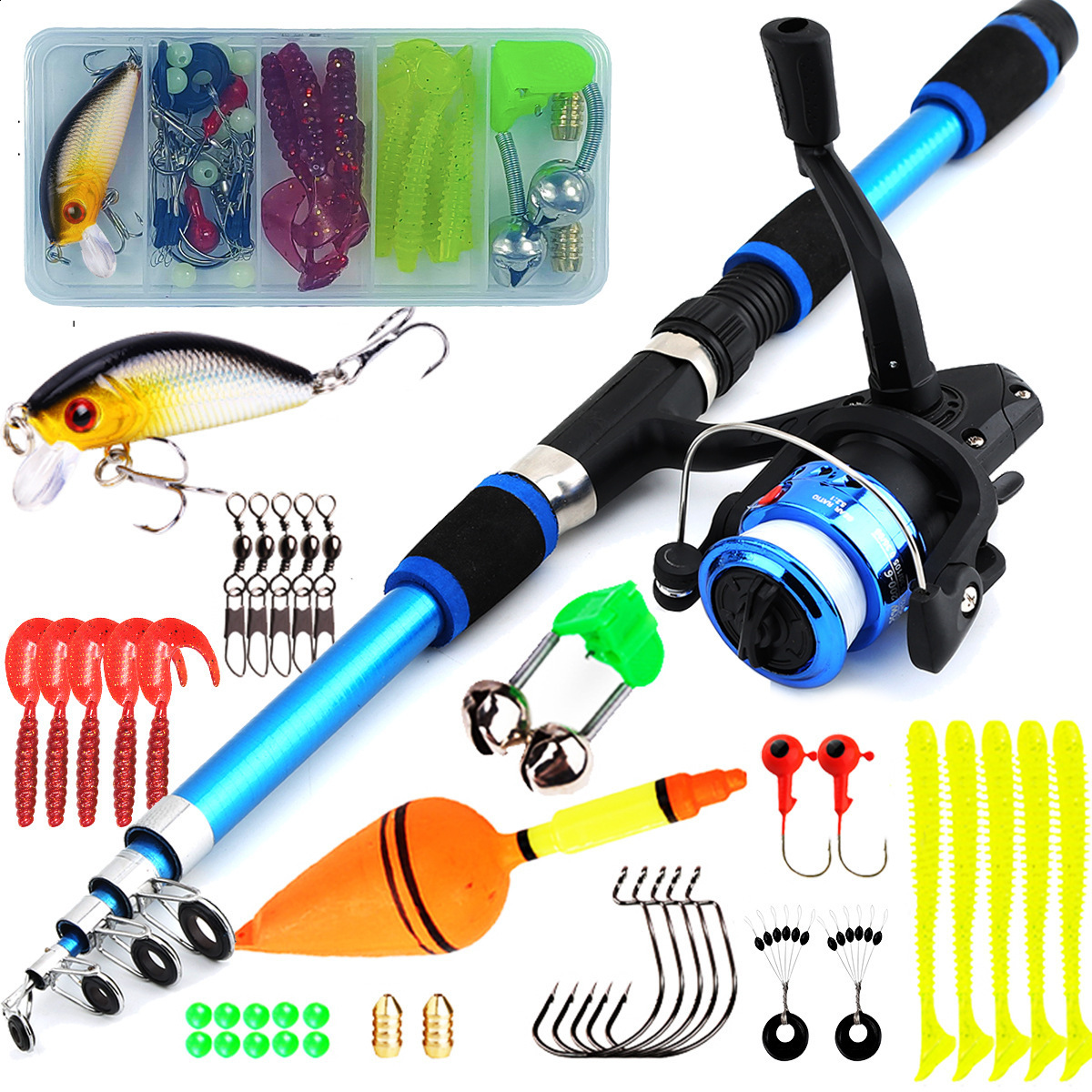 Ultra short rod wheel set 1.8m childrens fishing rod and gear set TEMU