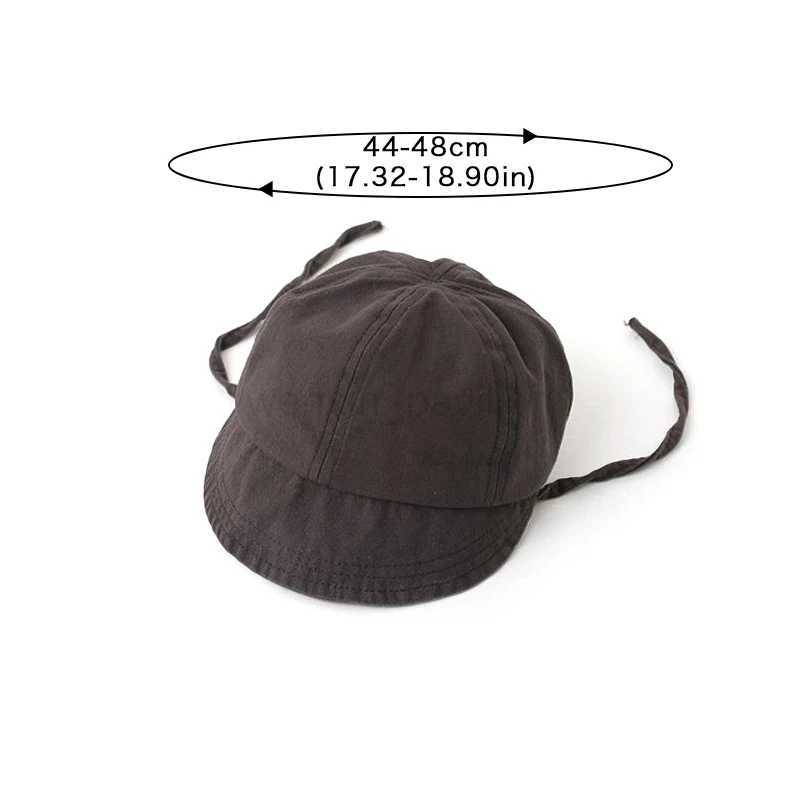 Summer Baby Sun Hat Korean Solid Color Infant Baseball Cap Outdoor Adjustable Drstring Lace-up Kids Bucket HatsXJ240730