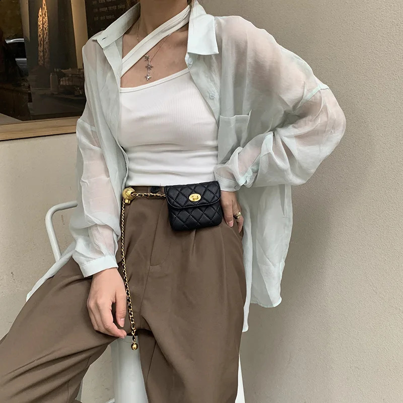 Free Shipping Chain Waist Women Fashion PU Leather Chest Bag Mini Coin Purse 240730 Deb4 4 Designer Bag Luxury Bag Tote Bag