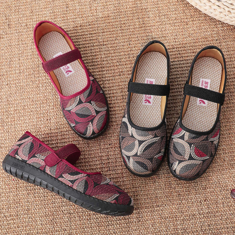 Autumn Ddmysports S Cloth Shoes For Women One Foot Casual Slip Resistant Soft Sole Flat Bottom Outdoor Shoes hoes lip oft ole hoes