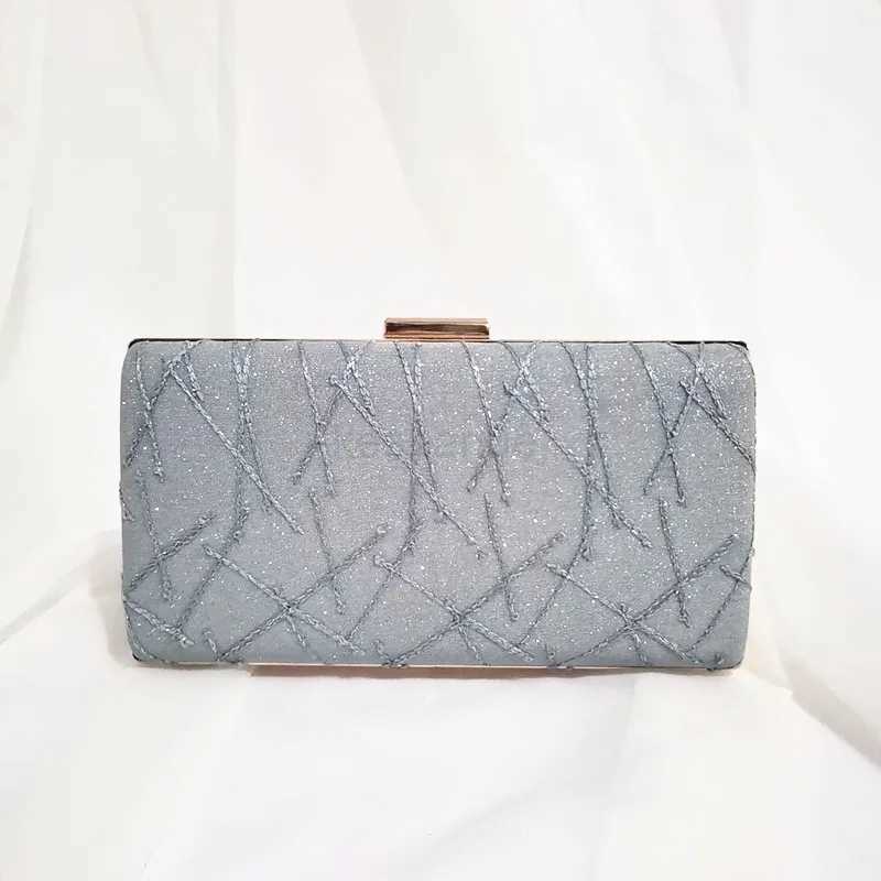 Party Glitter Chain Womens Evening Bag Metal Chain Clutch Purse Glitter Party Wedding HandbagXJ240730