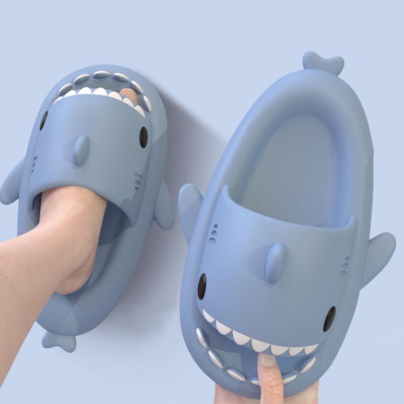 Shark Slippers, Anti-Skid Summer Sandals Couples, Soft Comfy EVA Beach Slides for Indoor & Outdoor