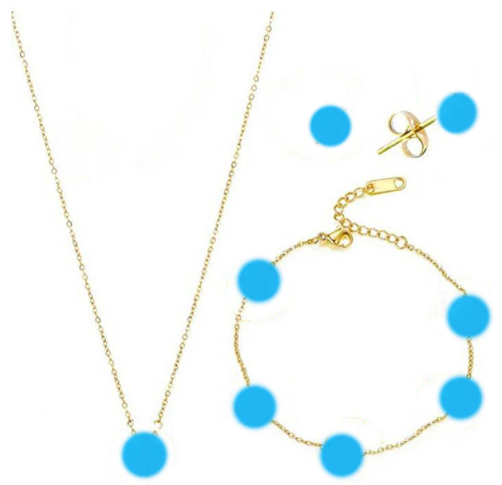 Women Fashion Designer Clover Jewelry Sets Flowers Four-leaf Clover Cleef Pendant Bracelet Earrings Necklace Wedding Party