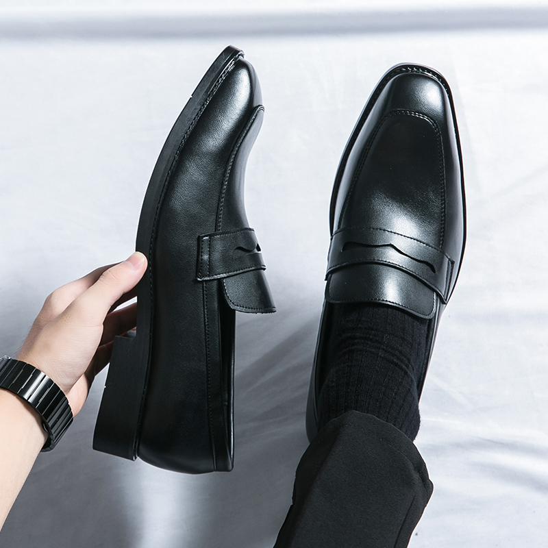 Men's Classic Business Shoes Microfiber Leather Pointed Toe Retro Mens Dress Office Flats Men Fashion Wedding Party Oxfords Shoe