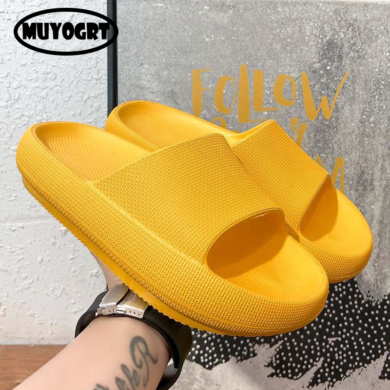Platform Thick Slippers Women Fashion Soft Sole Eva Indoor Slides Bathroom Home Sandals 2023 Summer Non-Slip Flip ps e5e6