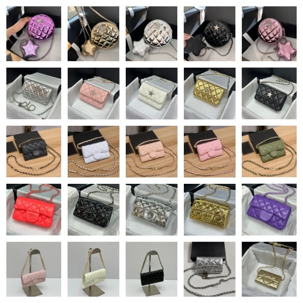 Fashion Designer Card Holder Wallet Handbags Zipper Coin Purse Bag with Chain
