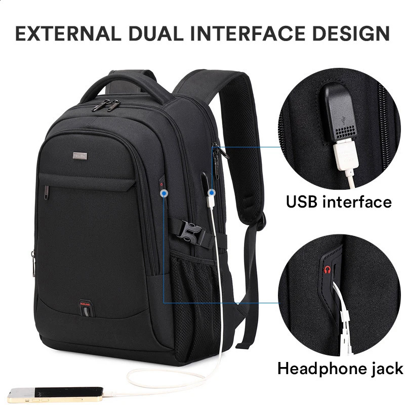 Mens 173inch laptop backpack large capacity travel Mochila Multifuncion business Oxford durable 240730ZYl