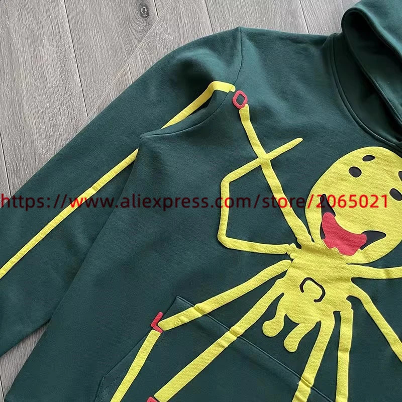Puff Print Green CPFM.XYZ Spicy Ink Spider Hoodie Men Women Quality CPFM XYZ Vintage Oversize Hooded 240730