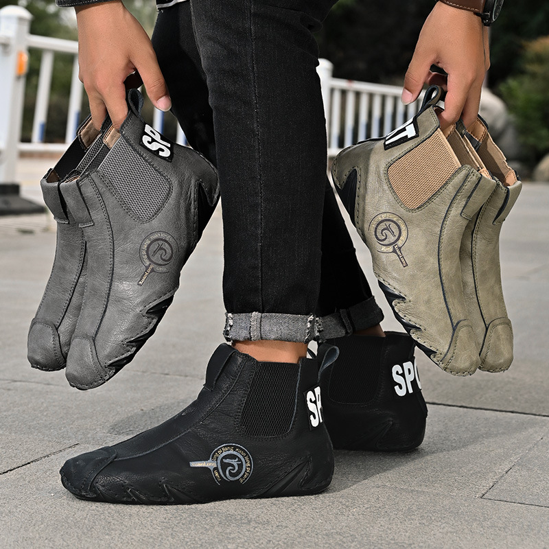 Warm Men Cotton Shoes Handmade Outdoor Sneakers Soft SoleComfortable Men's Ankle Male Casual Flat Short Boots 2023 c2ac 's