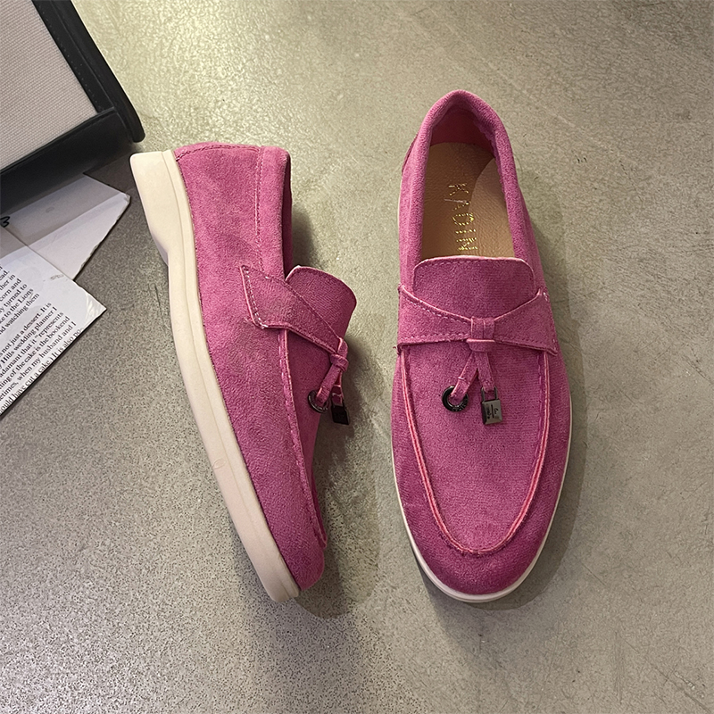 Women Sport Flats 2023 New Trend Spring Autumn Platform Suede Loafers Shoes Casual Ladies Walking Non Slip Chaussure Femme 65d3