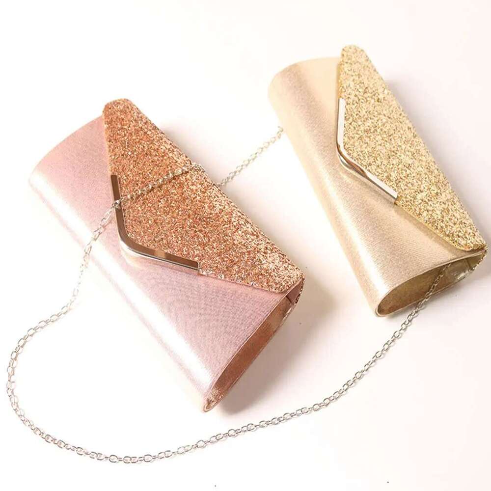2025 NEW Shining Bag Purse for Women Wedding Party e Clutch Golden Bao Evening Dresses Bags Stylish Crossbody Elegant Wallets New zhanyishengli