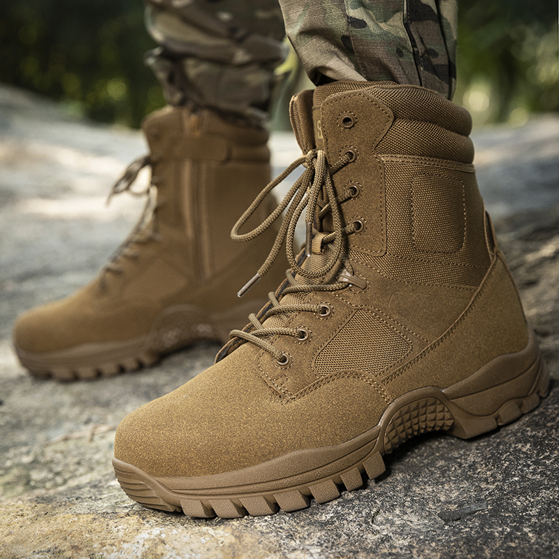 Men Brand Military Boots Outdoor Non Slip Hiking Boots Tactical Desert Combat Ankle Boots Army Work Shoes Men Sneakers Big Size