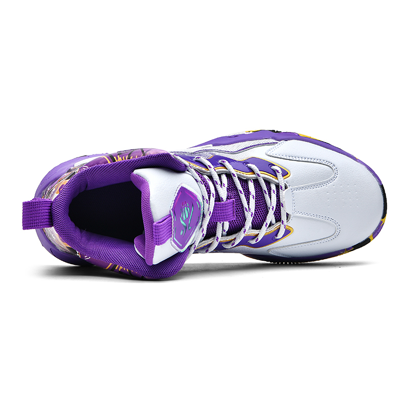 Friction will ring non-slip shock-absorbing basketball shoes Men's sports shoes College students leather top waterproof running