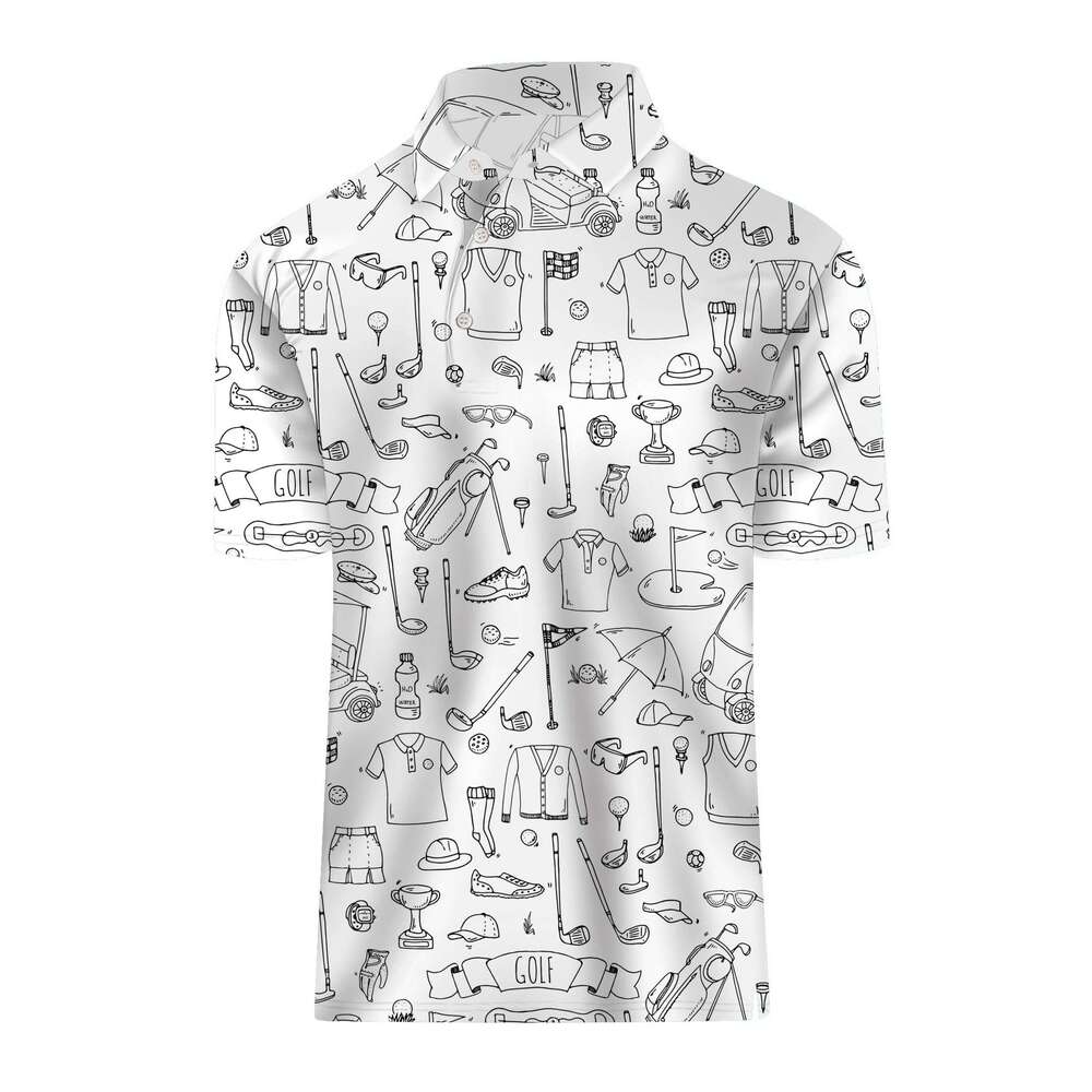 Fashion Golf Shirts for Men Funny Hawaiian Golf Polo Shirt Quick Dry Fit Polos Summer clothes Casual tops Free shipping