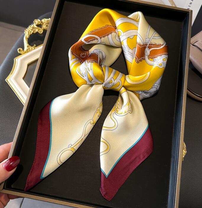 Scarves Print Silk … - image