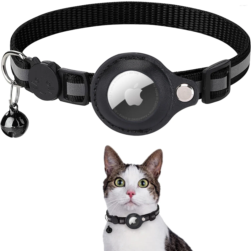 Dog Collars Airtag Gps Cat Collar With Bell Personalized For Small Dogs Cats Retractable Safety Breakaway