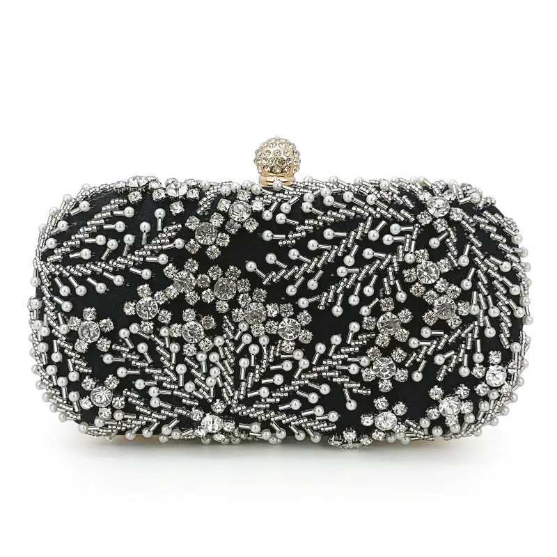 Women Clutch Bag High-class Ladies Coin Purse Niche Party Handbag Dinner Bags Dress Bridesmaid Bag Hand-beaded Pearl WalletXJ240730