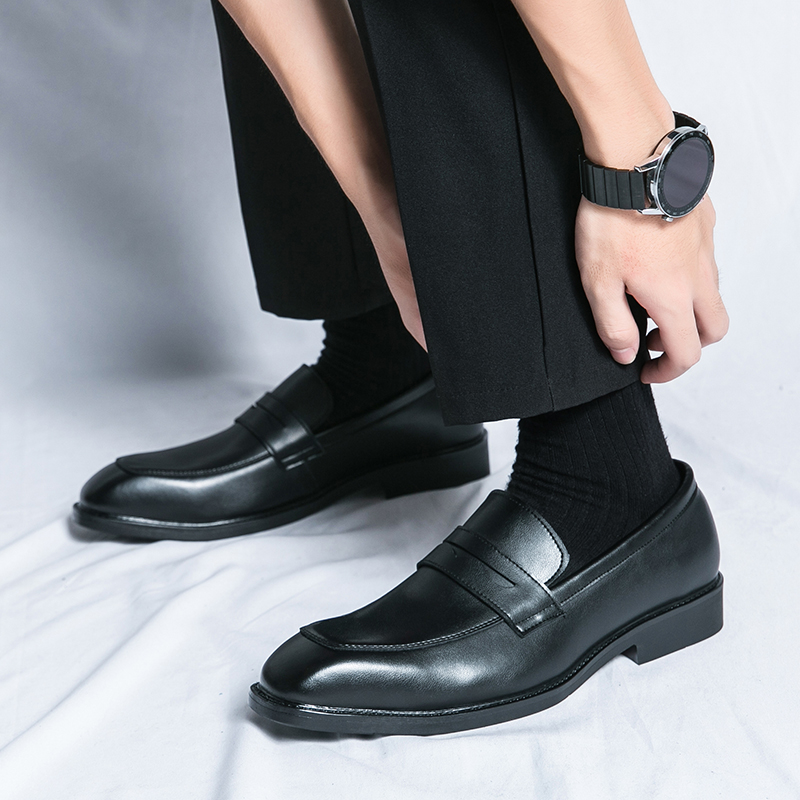 Men's Classic Business Shoes Microfiber Leather Pointed Toe Retro Mens Dress Office Flats Men Fashion Wedding Party Oxfords Shoe