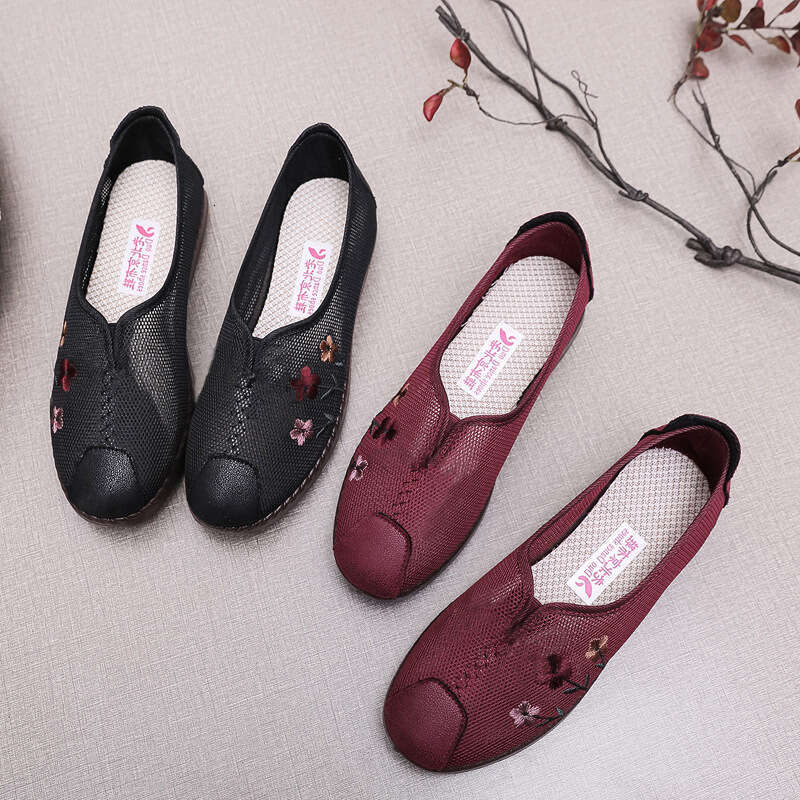 S Ladies Ddmysports Lazy Mesh Shoes Anti Slip Mom Soft Sole Comfortable And Durable Single Shoe Outdoor Shoes hoes lip oft ole ingle hoe hoes