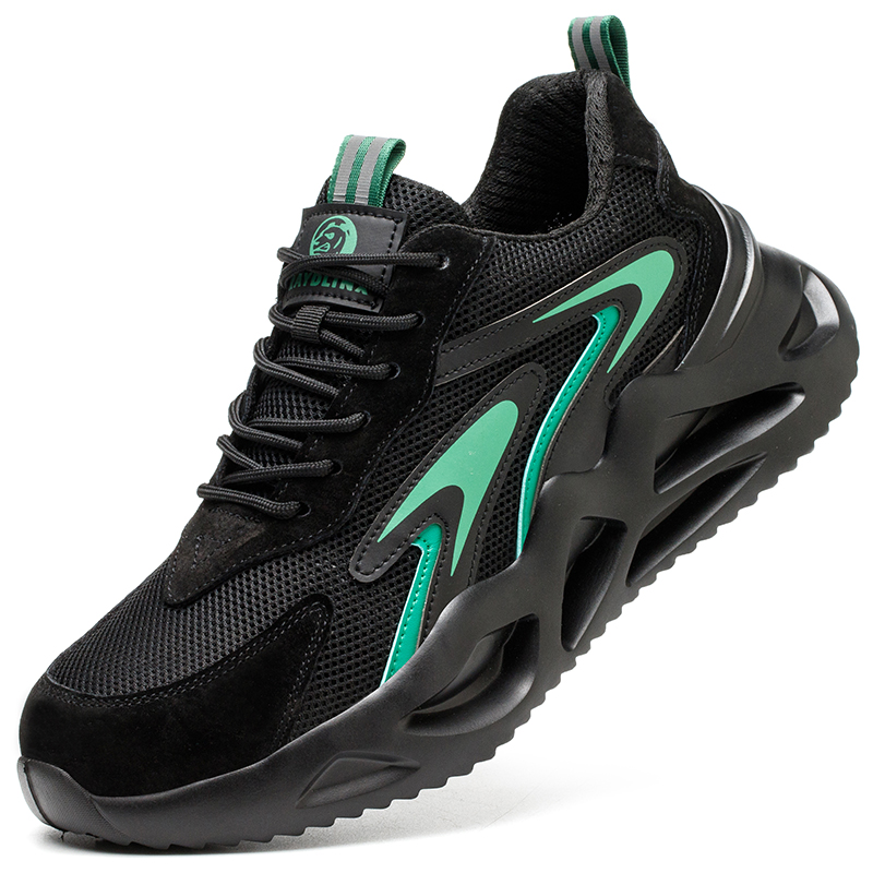 Safety New Men Anti-Smashing Anti-Piercing Quality New Sneakers Breathable Lightweight Security Protective Shoes Work Boots 485A